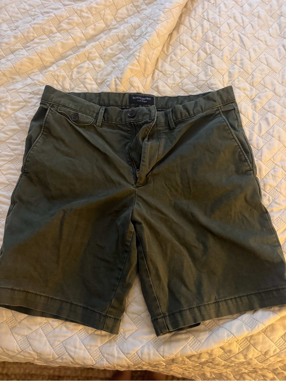 Banana Republic Olive Green Chino Shorts